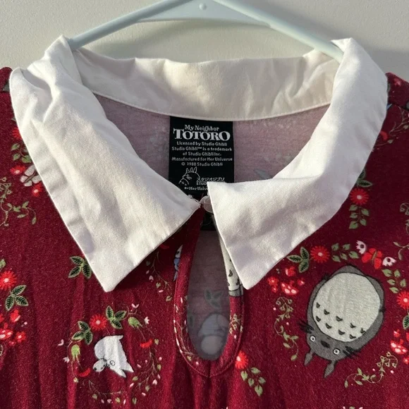Studio Ghibli My Neighbor Totoro Collared Long-Sleeve Dress Size 1 (XL) - Picture 3 of 7